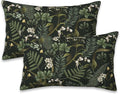 Spring Floral Throw Pillow Covers Set of 2 Green Herbs Botanical Pillow Covers 20x12 Inch Modern Farmhouse Home Decorative Pillow Cases Cushion Cover for Sofa Living Room Office