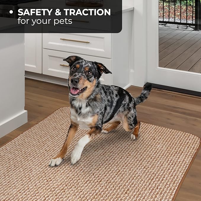House, Home and More Skid-Resistant Carpet Indoor Area Rug Floor Mat - Praline Brown - 2 Ft X 3 Ft - Non Slip Rubber Backing, Stain Resistant, Dog Friendly, Living Room Bedroom Kitchen Entryway
