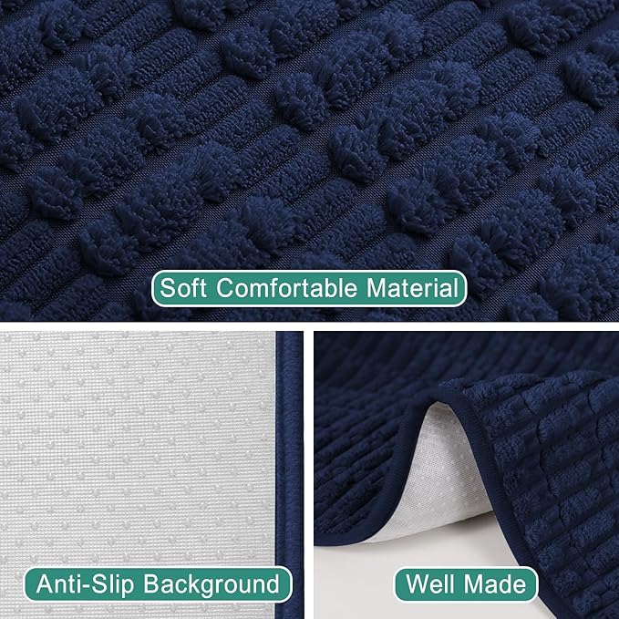 Foxdecor Couch Arm Covers Sofa Armrest Covers, Arm Chair Covers Set of 2, Non-Slip Arm Rest Cover for Sofa, Armchair Slipcovers Couch Protector (Dark Blue 24x28 inch)