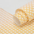 RAY STAR 12X120 Inch Shelf Liner for Kitchen Cabinets, Non-Adhesive Cabinet Liner Washable, PVC Drawer Liner for Dresser Non-Slip Bathroom (Yellow Circle)(5 Roll)