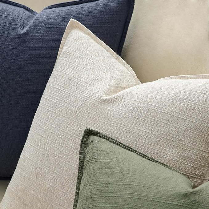 MIULEE Decorative Long Body Lumbar Throw Pillow Cover 14x36, 1 Pack Boho Farmhouse Neutral Throw Pillow for Bed, Textured Modern Linen Cushion Cases Couch Sofa Living Room Home Decor, Cream White