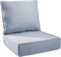6" Thick Outdoor Chair Cushions - 24"* 24" Patio Furniture Cushions with Water Resistant & Removable Cover, 28D High Density Sponge Patio Cushion for Outdoor Furniture Couch Chair Baby Blue