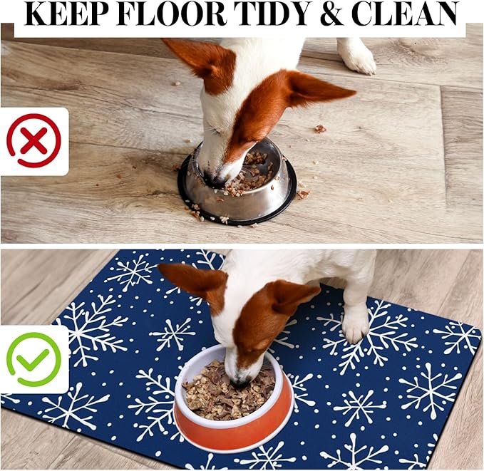 Dog Food Mats for Floors, Absorbent Dog Bowl Mat for Food and Water Dispenser Mat, Quick Dry Cat Food Mat Pet Supplies