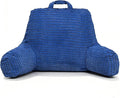 NOONTIDE Reading Pillow with Top Handle,Uniquely Designed Soft Fabric, Ergonomic Back Support for Bed,Cover Washable Sit up Pillow,Watching TV/Gaming/Relaxing(Blue)