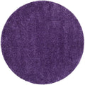 SAFAVIEH Milan Shag Collection 3' Round Purple SG180 Solid Non-Shedding Living Room Bedroom Dining Room Entryway Plush 2-inch Thick Area Rug