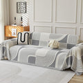 Boho Couch Cover Sofa Covers Washable, Chenille Couch Covers for 3 Cushion Couch Sofa Pet Friendly, Bohemian Sofa Slipcovers for Sectional Sofa, Loveseat, 2 3 4 Seater (71" x 118", Grey)