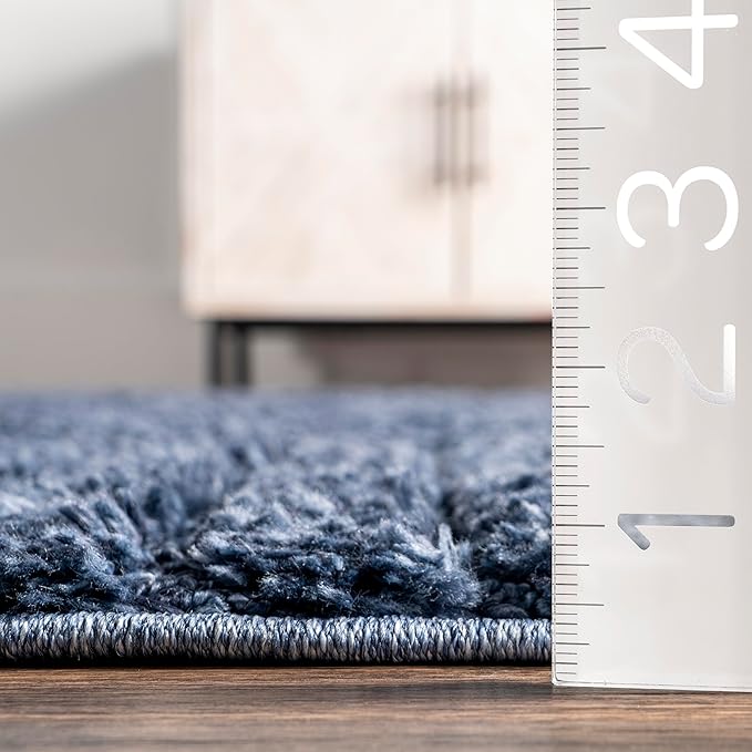 Nuloom Risette Solid ' Shag for Living Room Bedroom Dining Room Nursery, Blue