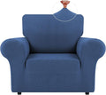 LURKA Stretch Chair Sofa Slipcovers 1 Piece Couch Covers for Sofa Furniture Protector Full Sofa Covers with Elastic Bottom for Kids and Dog (Small, Blue)