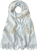 Urban CoCo Women's Embroidered Tassel Long Shawl Oversize Scarf Wraps for Women