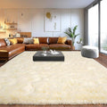 Fluffy Area Rugs for Living Room, Soft Shaggy Carpets for Living Room, Upgrade Non-Slip Plush Rugs for Kids' Room, Perfect Decor for Modern Home Light Champagne 5x7 Feet