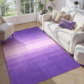 Wonnitar Purple Washable 4x6 Rug, Modern Rugs for Girls Bedroom, Soft Non-Slip Nursery Area Rug, Low Pile Throw Carpet for Living Room Laundry Dining Entrance Dorm Decor (Purple, 4'x6')
