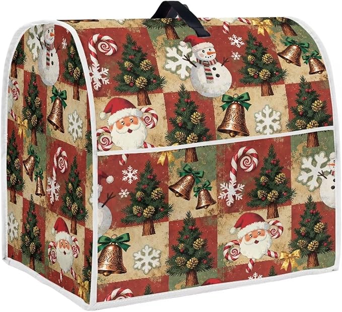 Christmas Stand Mixer Cover 6-8Qt Retro Mixer Cover Washable Anti-Stain Appliance Covers for Kitchen Counter Mixer Parts & Accessories Christmas Decor Gift for Friends