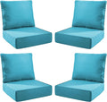 Luxury Outdoor Seat Cushion Set-24 x 24 x 6 Inch Outdoor Chair Cushions with Water Resistant & Removable Cover Outdoor Cushions for Patio Furniture Chair Sofa Couch
