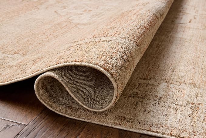 Loloi Chris Loves Julia Palma Collection PLM-02 Spice/Natural 9'-6" x 13'-1" Area Rug Vintage Style Boho Living Room Bedroom Carpet