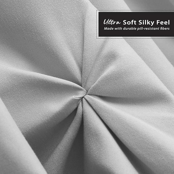 Nestl Premium Microfiber Bedskirt - Twin Size, Pinch Pleat, 14" Drop, Hotel Quality, Light Grey