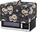 Microwave Oven Cover, Skull Halloween Dust Oil Proof Waterproof Machine Protector Decorative Kitchen Appliance Cover Reusable Microwave Food Covers Prevents Splatters Universal Size