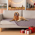 gogobunny 100% Double Sided Waterproof Dog Blanket Soft Pet Bed Cover Reversible Protect Furniture Couch Sofa Car for Puppy Large Dog Cat (Dark Sea Fog/Light Sea Fog, 30x70 Inch (Pack of 1))