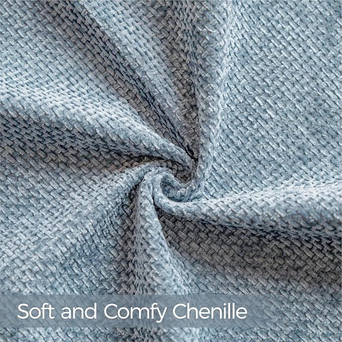 a moment Blue Chenille Throw Pillow Covers 20x20 Inch Pack of 2 Modern Decorative Throw Pillow Covers Farmhouse Cross Covers Modern Home Decor for Sofa Bedroom Living Room