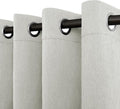 Easy-Going Linen Look Blackout Curtain 108 Inch Length Grommet Window Curtain Drapes for Bedroom, Living Room Thermal Insulated Room Darkening (Set of 2 Panels, Light Gray)