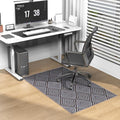 Blue&Black Checkered Diamond-Pattern Computer Chair Mat for Hardwood, 30" x 48"Office Mat for Hardwood Floor with Non-Slip Back, HeavyDuty Office Chair Rug for Hardfloor,LowPlie Carpet Floor Protector