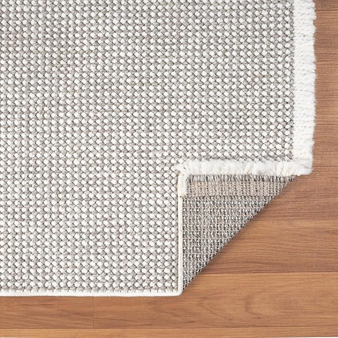 LUXE WEAVERS Solid Machine Woven Stone 6x9 Area Rug, Indoor Stain-Resistant Carpet