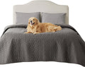 Bedsure 100% Waterproof Couch Cover for Dogs Washable - Non Slip Waterproof Dog Blanket for Bed, Lightweight Furniture Protector Durable for Pet Puppy with Non-Slip Bottom, Dark Grey, 82x120IN