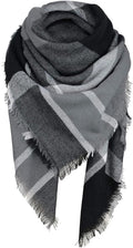 American Trends Women's Cozy Warm Winter Fall Blanket Scarf Stylish Soft Chunky Checked Giant Scarves Shawls