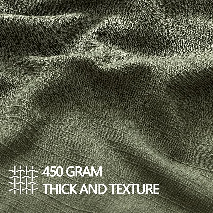 MIULEE Christmas Decorative Euro Sham Pillow Covers 24x24, 2 Pack Large Boho Farmhouse Neutral Throw Pillows for Bed, Thick Textured Modern Linen Cushion Cases Couch Living Room Home Decor, Dark Green