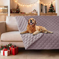 gogobunny 100% Double Sided Waterproof Dog Blanket Soft Pet Bed Cover Reversible Protect Furniture Couch Sofa Car for Puppy Large Dog Cat (Dark Sea Fog/Light Sea Fog, 52x82 Inch (Pack of 1))