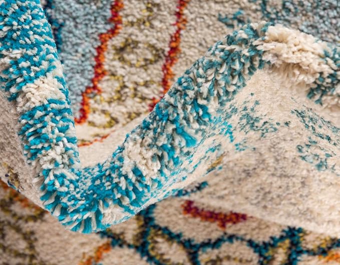 Unique Loom Positano Collection Coastal Modern Turtles Beige Area Rug (9' x 12')