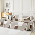 Boho Couch Cover Sofa Covers Washable, Chenille Couch Covers for 3 Cushion Couch Sofa Pet Friendly, Bohemian Sofa Slipcovers for Sectional Sofa, Loveseat, 2 3 4 Seater (71" x 118", Coffee)