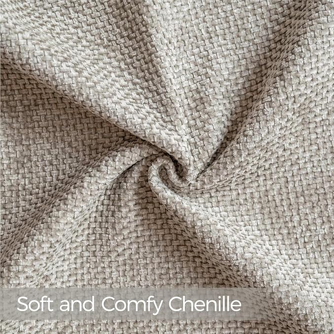 a moment Taupe Chenille Throw Pillow Covers 16x16 Inch Pack of 2 Modern Decorative Throw Pillow Covers Farmhouse Cross Covers Home Decor for Sofa Bedroom Living Room