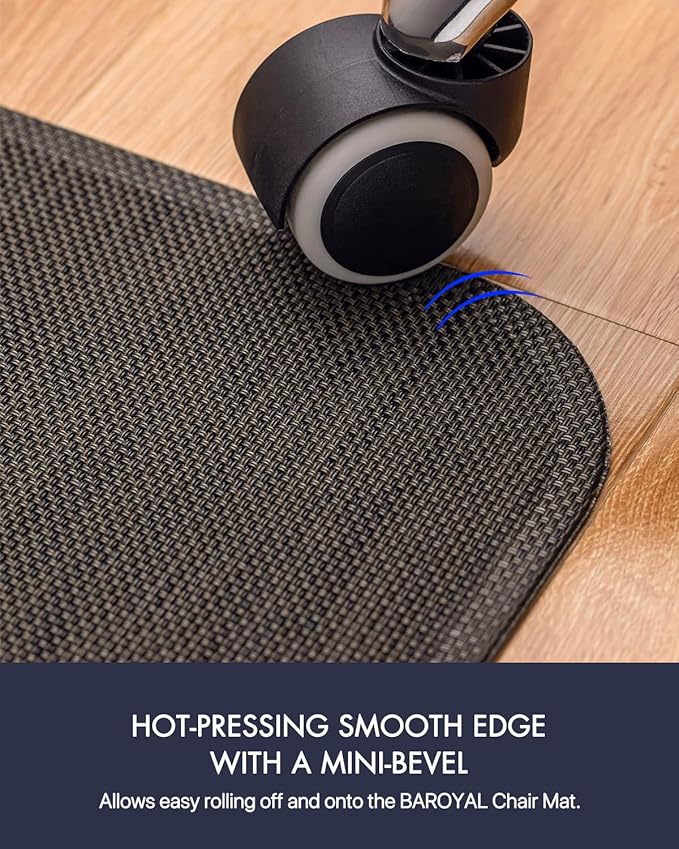 Office Chair Mat for Hardwood Floor Under Desk Computer Rolling Chair Mat for Wood/Tile Floor Non-Slip Heavy Duty Desk Rug PVC Plastic Hard Floor Protector 48" x 60" (Espresso)