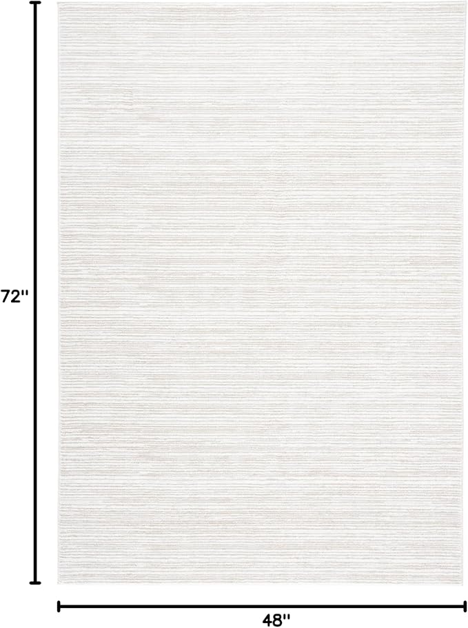 SAFAVIEH Area Rug 4x6 - Vision Collection - Ivory, Modern Ombre Design, Non-Shedding & Easy to Clean, Ideal for Living Room, Bedroom, Dining Space (VSN606J)