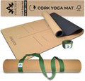 Cork Yoga Mat - 5mm Extra Large 72"x26" Non-Slip Yoga Mat with FSC Certified Portuguese Cork & Natural Rubber Base – Hot Mat for Home & Studio – yoga mat cork