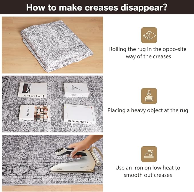 Modern Grey 36" x 48" Hard floor Chair Mats, Machine Wash Computer Chair Mat for Hardwood,Easy Glide Rolling Chairs Mat for Office & Home,Anti-Slip Floor Protector for Tile Floors,Foldable Office Mats