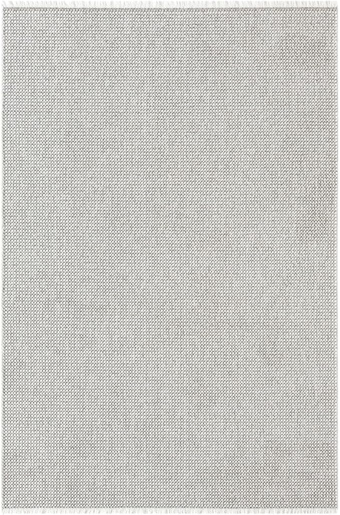LUXE WEAVERS Solid Machine Woven Stone 4x6 Area Rug, Indoor Stain-Resistant Carpet