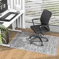 Modern Grey 36" x 48" Hard floor Chair Mats, Machine Wash Computer Chair Mat for Hardwood,Easy Glide Rolling Chairs Mat for Office & Home,Anti-Slip Floor Protector for Tile Floors,Foldable Office Mats