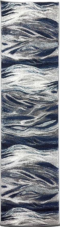 Keen Home Design Area Runner Rugs - 2x12 Non-Shedding, Abstract Runner for Kitchen, Living Room, Bedroom, Dining Room, Entryway - Size: 2'8" x 11'11", Multi