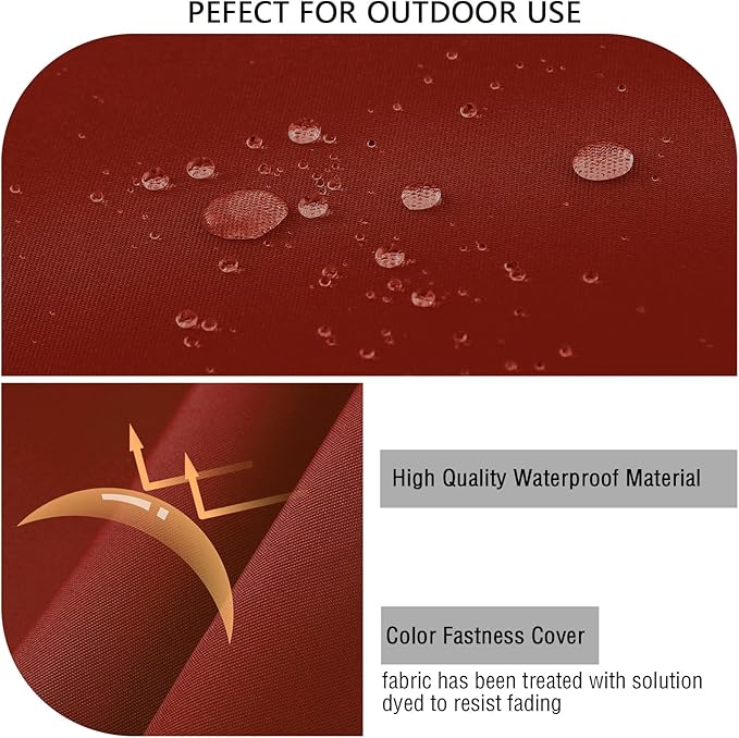 idee-home Outdoor Cushions for Patio Furniture, Outdoor Seat Cushion, Waterproof Couch Hampton Bay Deep Seat Replacement Chair Cushions for Garden Lawn Backyard Deck, 26.5 x 26.5