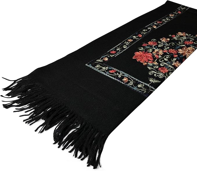Urban CoCo Women's Embroidered Tassel Long Shawl Oversize Scarf Wraps for Women