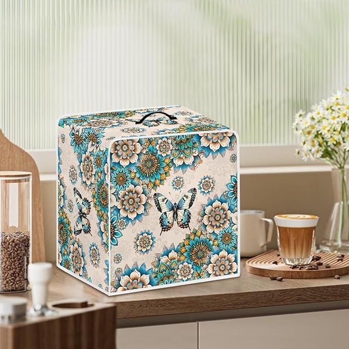 Mumeson Vintage Butterfly Flowers Coffee Maker Cover Blender Dust Pouch Kitchen Accessories Protection