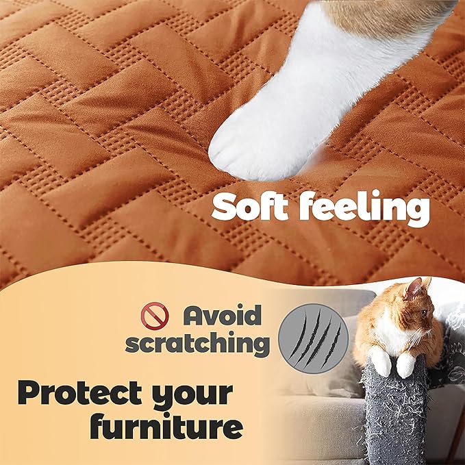 gogobunny 100% Double Sided Waterproof Dog Blanket Soft Pet Bed Cover Reversible Protect Furniture Couch Sofa Car for Puppy Cat Kids (Dark Pumpkin/Light Pumpkin, 68x82 Inch (Pack of 1))