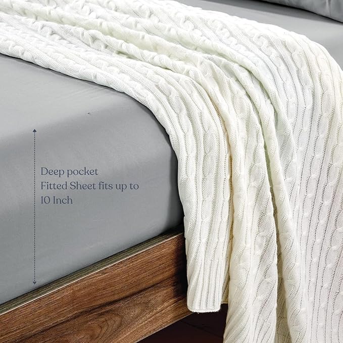Lukeville's Cot Sheet 25" x 75", Daycare for Cot Size Mattress Sheets Pack of 2 Fitted Narrow Twin/Camp Bunk/Rvs Bunk/Trifold Mattress, Soft and PolyBlend Microfiber Cover for Toddler, Light Grey