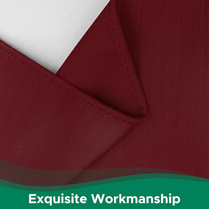 Biscaynebay Wrap Around Bed Skirts for King & Cal King Beds 18" Drop, Burgundy Adjustable Elastic Dust Ruffles Easy Fit Wrinkle Resistant Silky Luxurious Fabric Machine Washable