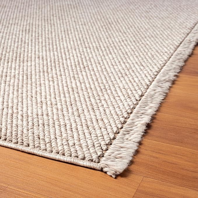 LUXE WEAVERS Solid Machine Woven Beige 5x7 Area Rug, Indoor Stain-Resistant Carpet