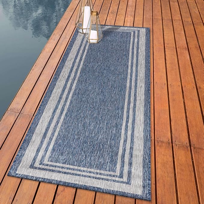 Keen Home Design Terrace Outdoor Runner Rug - 2x6 Washable Indoor/Outdoor Rug for Patio, Kitchen, Balcony, Beach, Garden, Deck and Porch, Size: 2'2"x5'7"