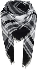 American Trends Women's Cozy Warm Winter Fall Blanket Scarf Stylish Soft Chunky Checked Giant Scarves Shawls