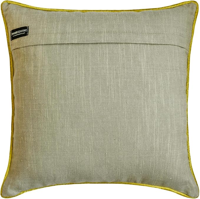 The HomeCentric Chartreuse Bed Runner for King/Queen/Twin Velvet Decorative Bed Scarf 53"x18" Bed Runner Without Pillow Cover, Geometric Bed Scarf Bedroom Décor Accent - Geolux Legacy Chartreuse