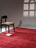 Hand Knotted Loom Wool ECO-Friendly Area Rugs - 3'x5', Rectangle, Dark Red Color, Solid Plain Design, High Pile Handmade Anti Skid Area Rugs for Living Room, Bed Room (L00111)